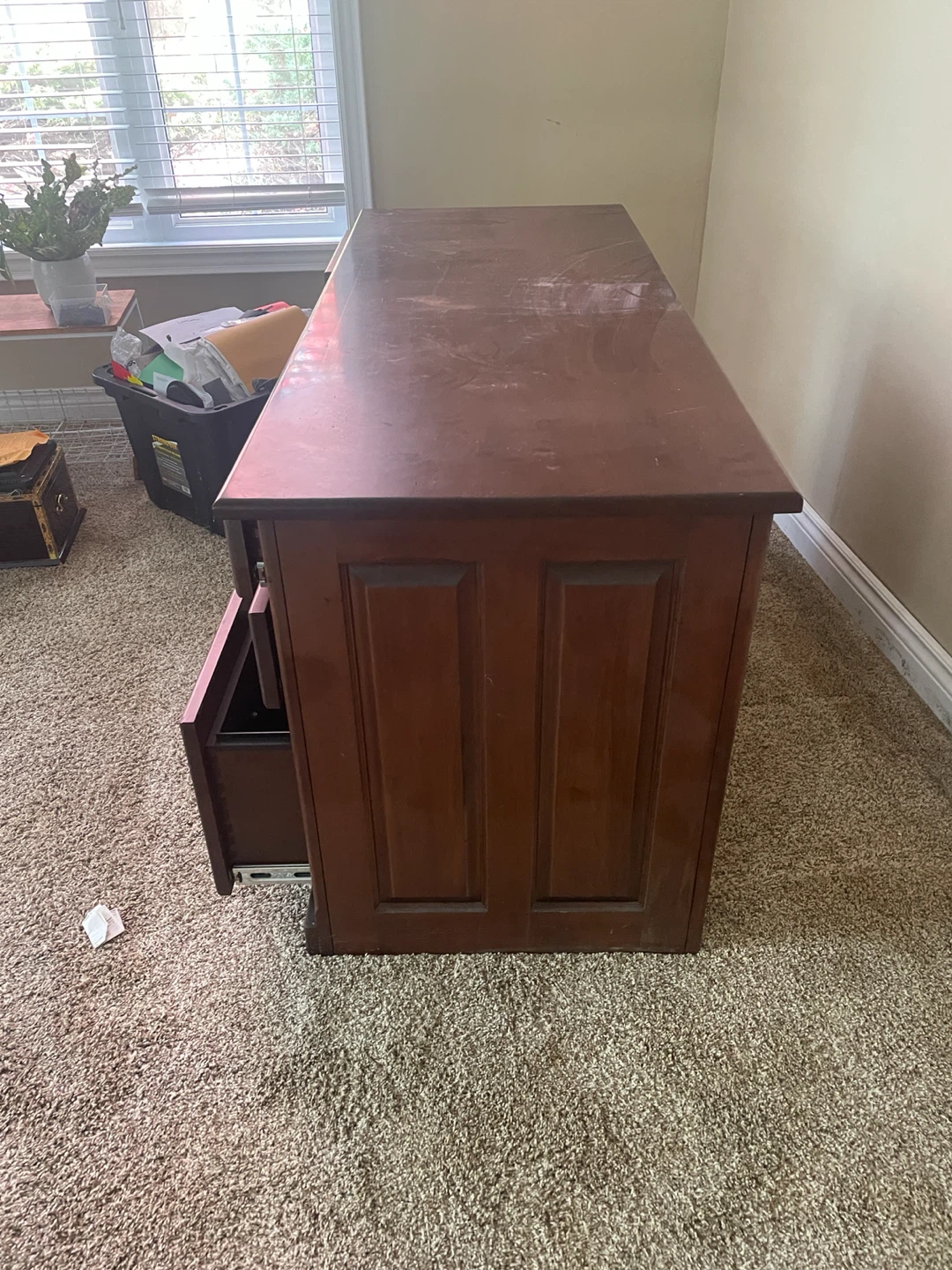 Wooden Desk with Drawers - photo 3