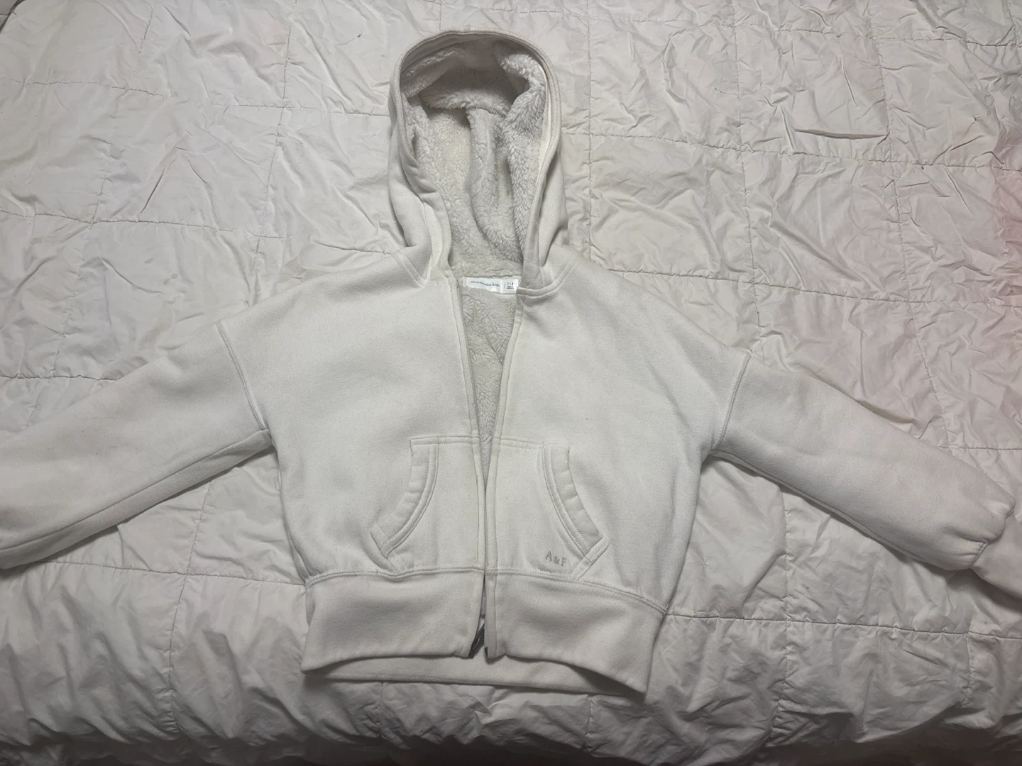 Abercrombie Kids Sherpa-Lined Zip-Up Hoodie