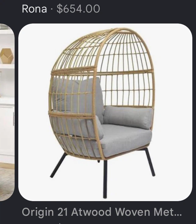 Origin 21 Atwood Woven Egg Chair - photo 2