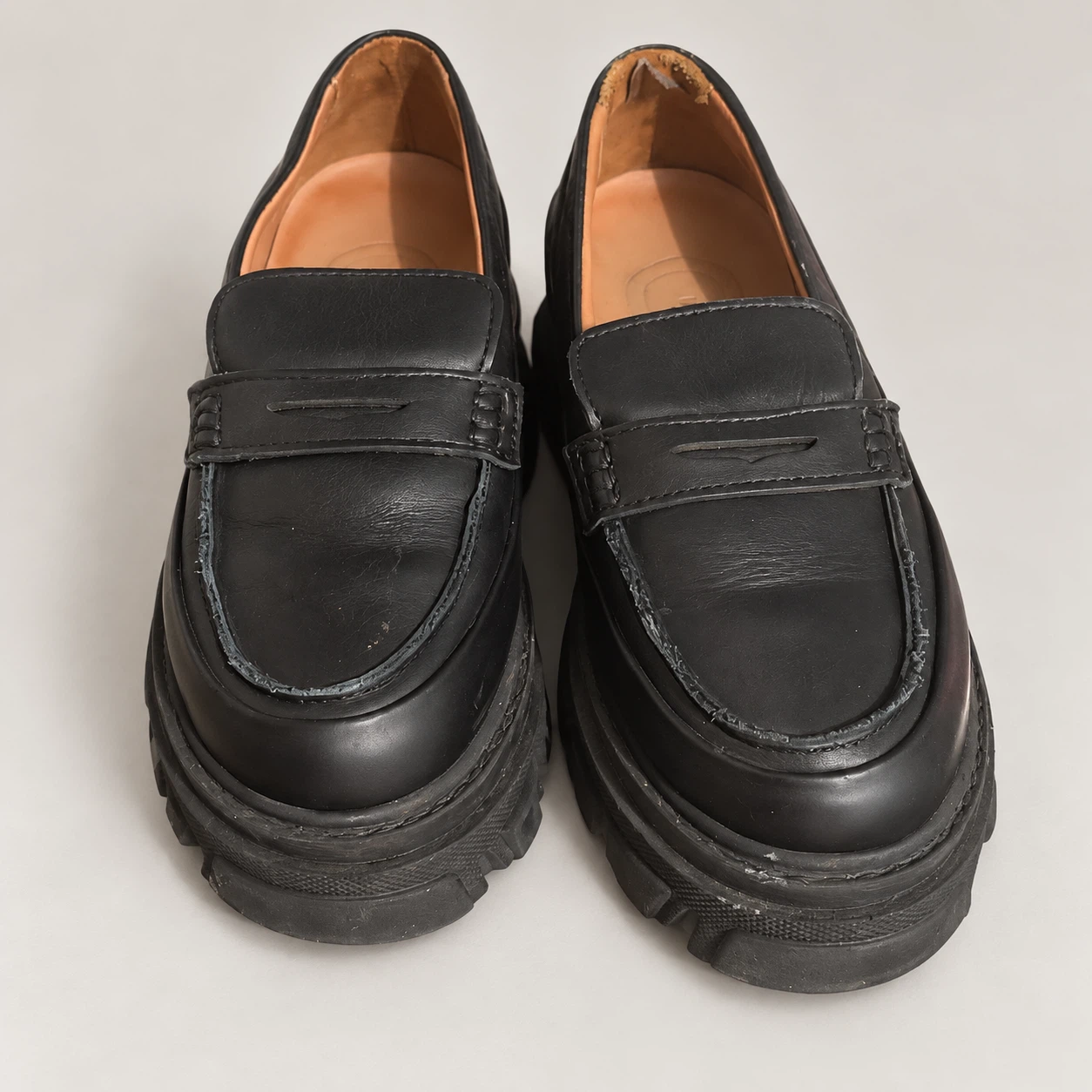 Ganni Black Leather Chunky Loafers - photo 2