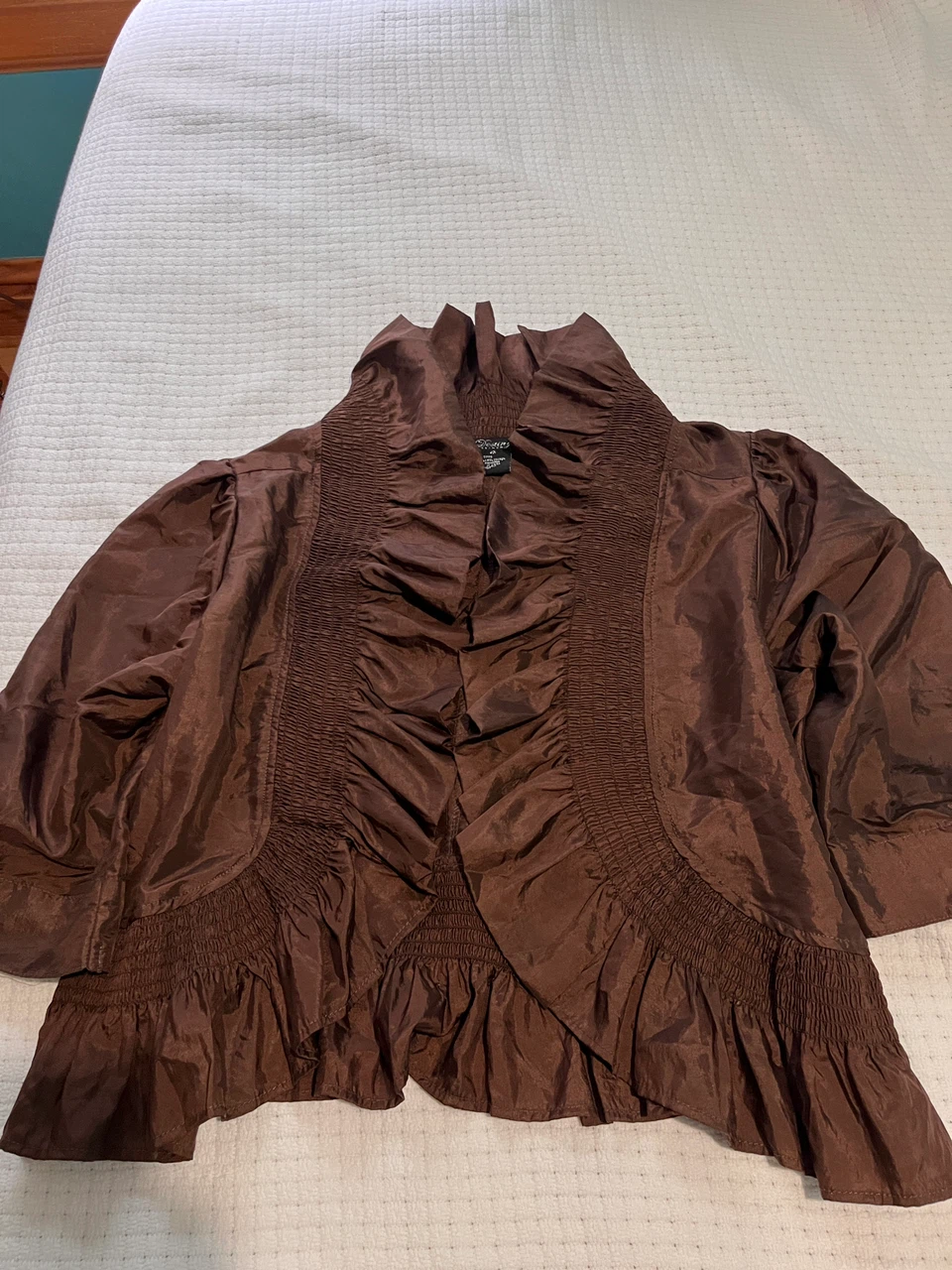 Destiny Platinum Brown Shrug Size 2X