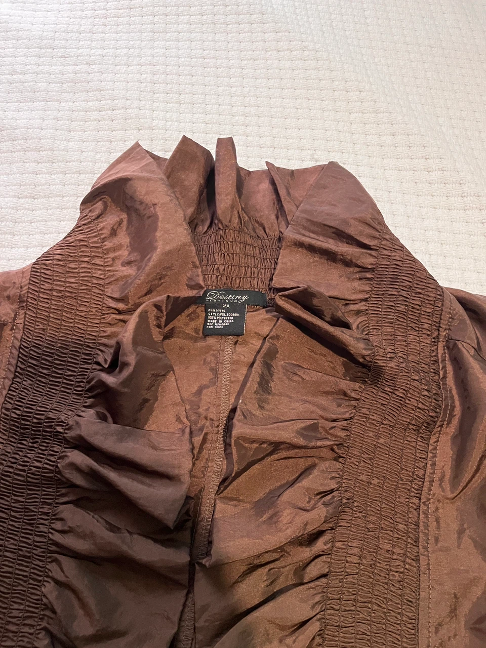 Destiny Platinum Brown Shrug Size 2X - photo 2