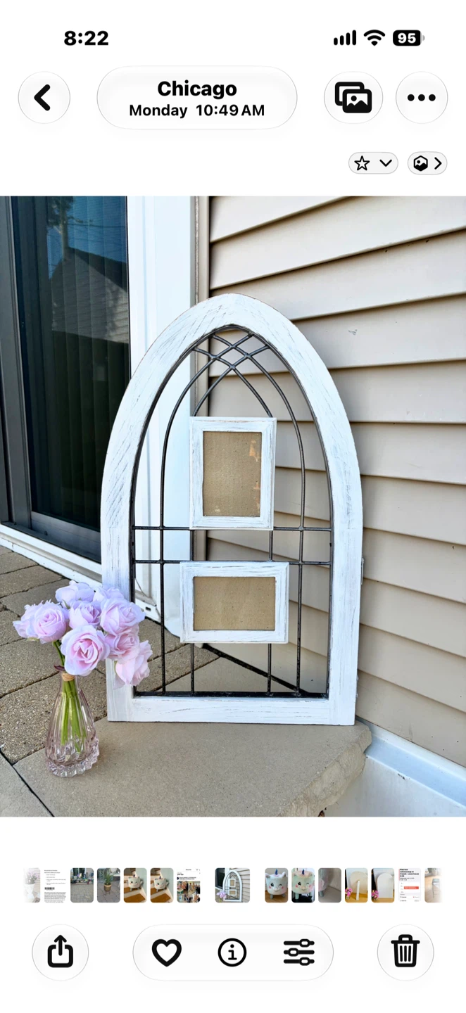CUTE SHABBY CHIC ARCHED WALL DECOR