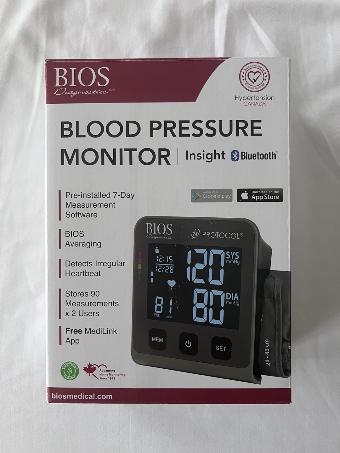 Bios Diagnostics Protocol Blood Pressure Monitor for Sale