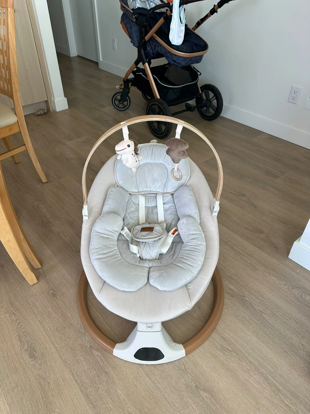 Monamii Baby Swing – Beige | Bluetooth + Remote Control - photo 2