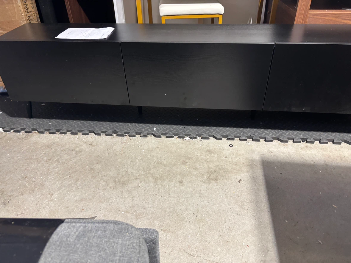 Black Modern TV Media Console- 71 inches - photo 2
