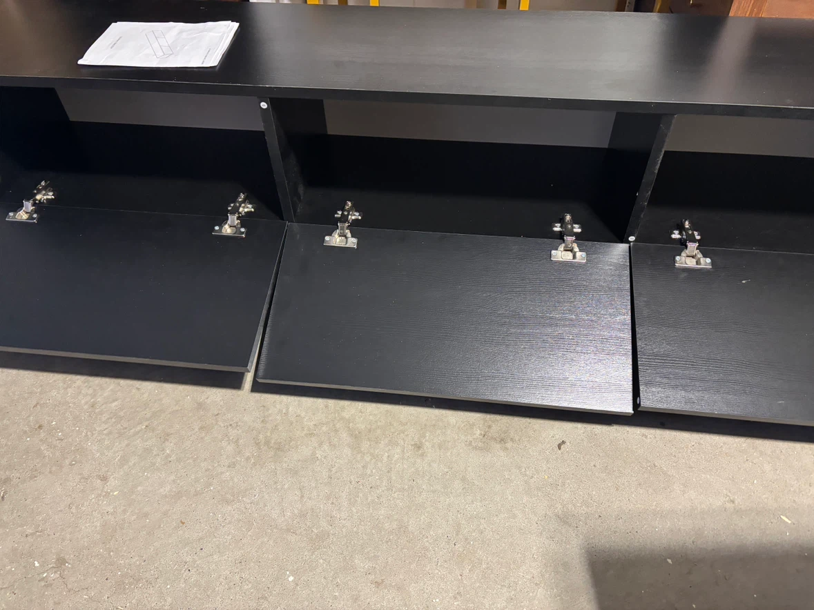 Black Modern TV Media Console- 71 inches - photo 3