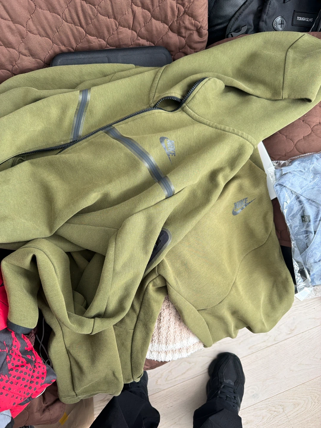 Nike Tech Fleece Set Olive Green