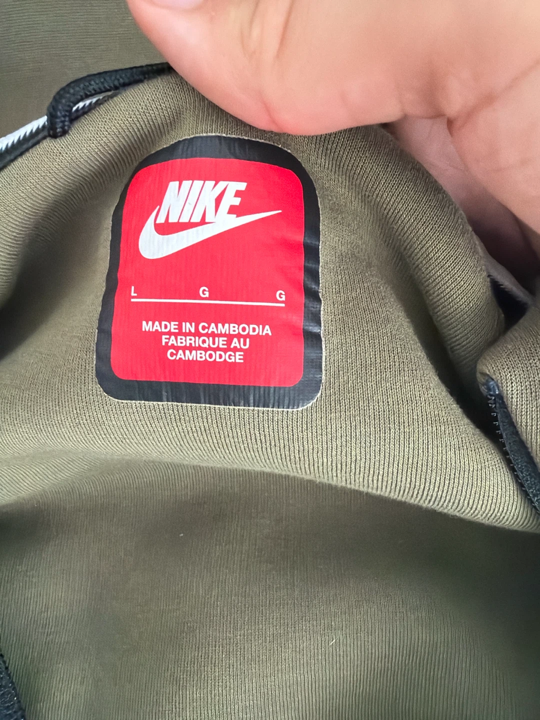Nike Tech Fleece Full-Zip Hoodie Olive Green - photo 2