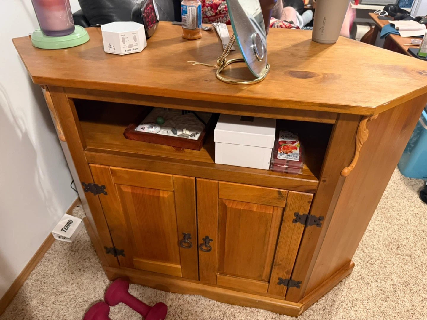 Corner Media Console or Storage Cabinet