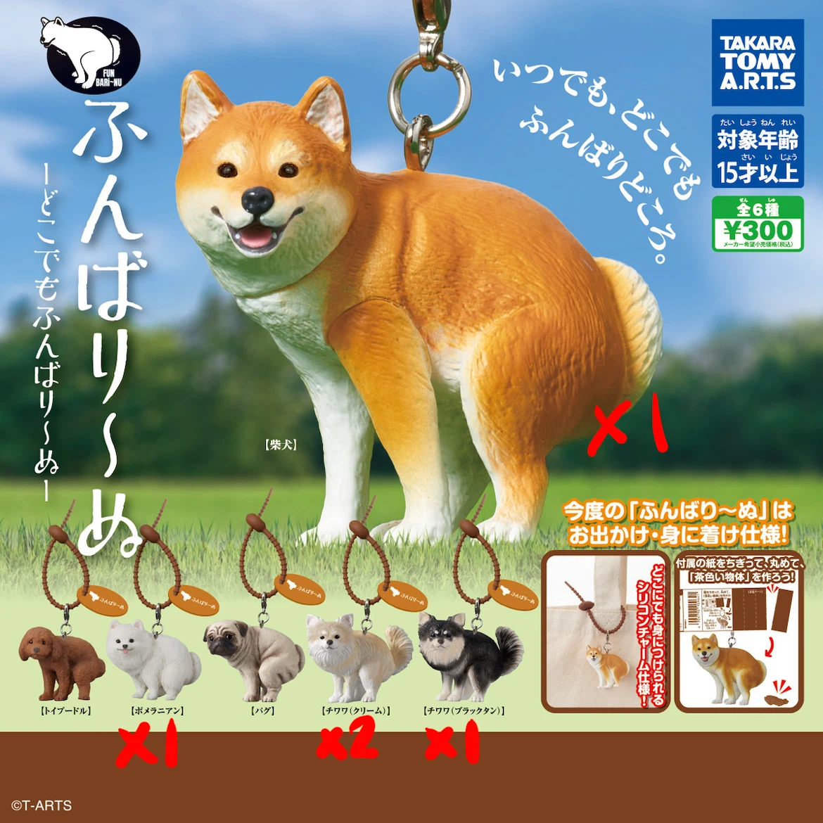 Shiba, Pomeranian, Chihuahua figures/keychain/gacha
