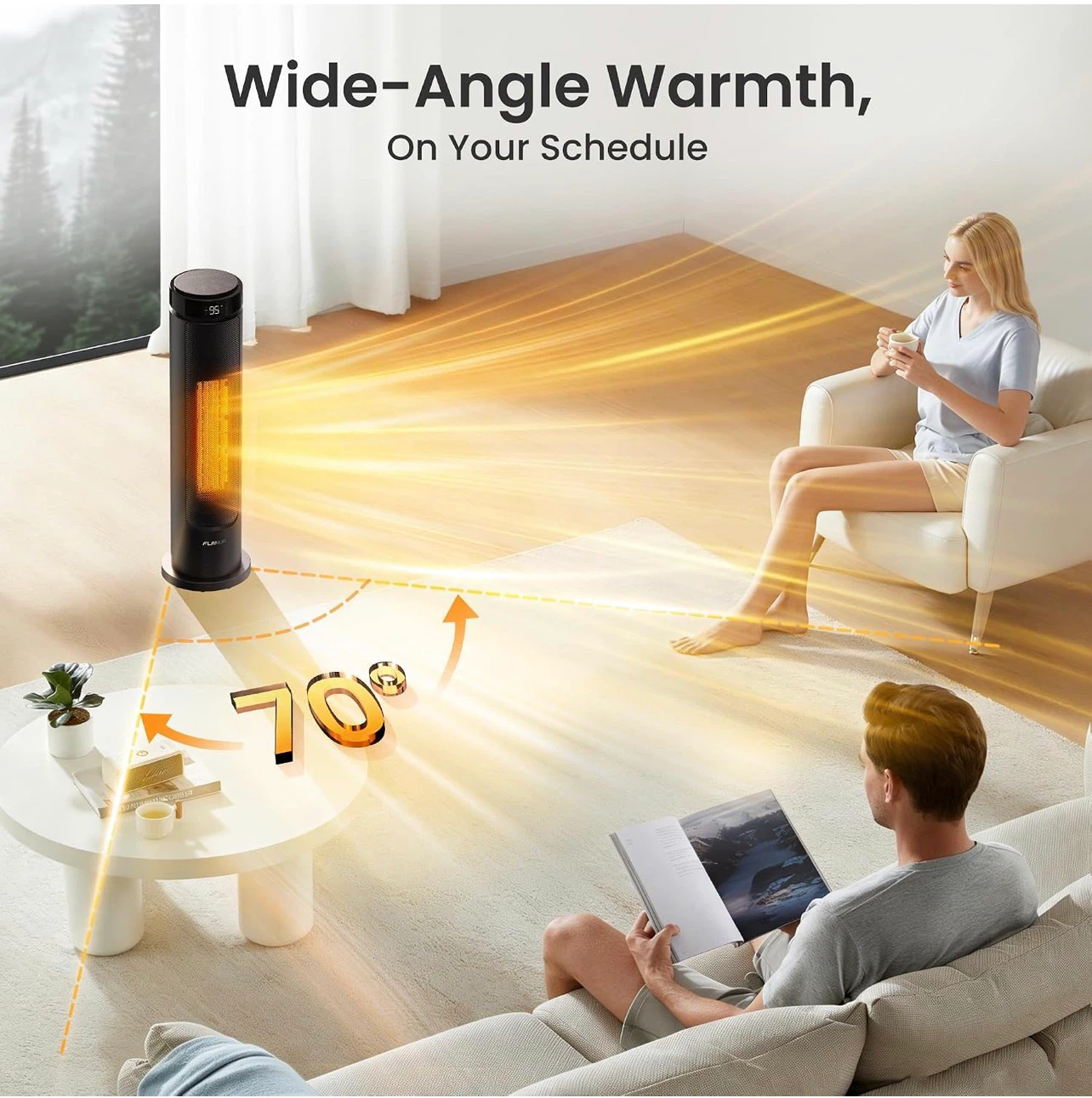 1500W Ceramic Tower Heater - photo 4