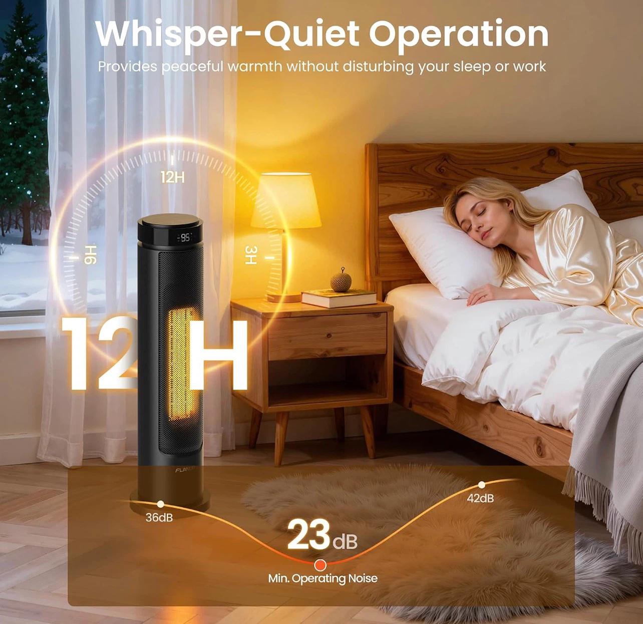 1500W Ceramic Tower Heater - photo 5
