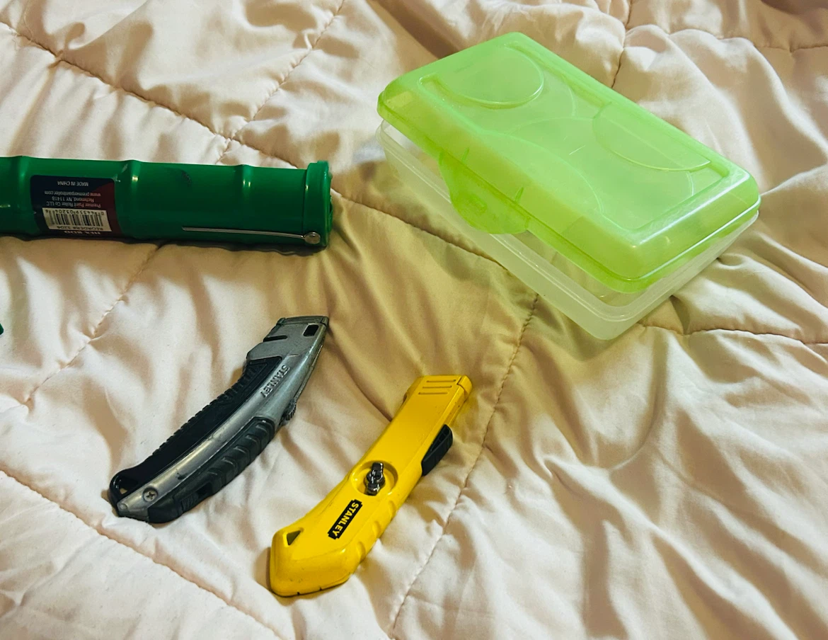 Caulk Gun and Two Stanley Utility Knives - photo 2