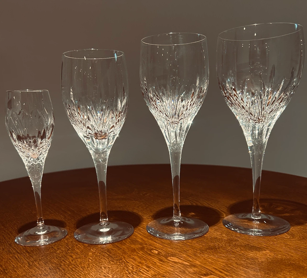Atlantis lead crystal glasses