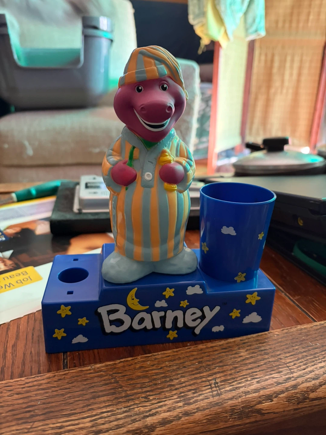 Barney Toothbrush Holder