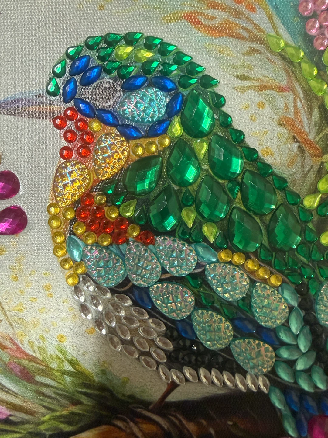 Handmade Diamond Painting Hummingbird Artwork – 20 × 20 cm - photo 3