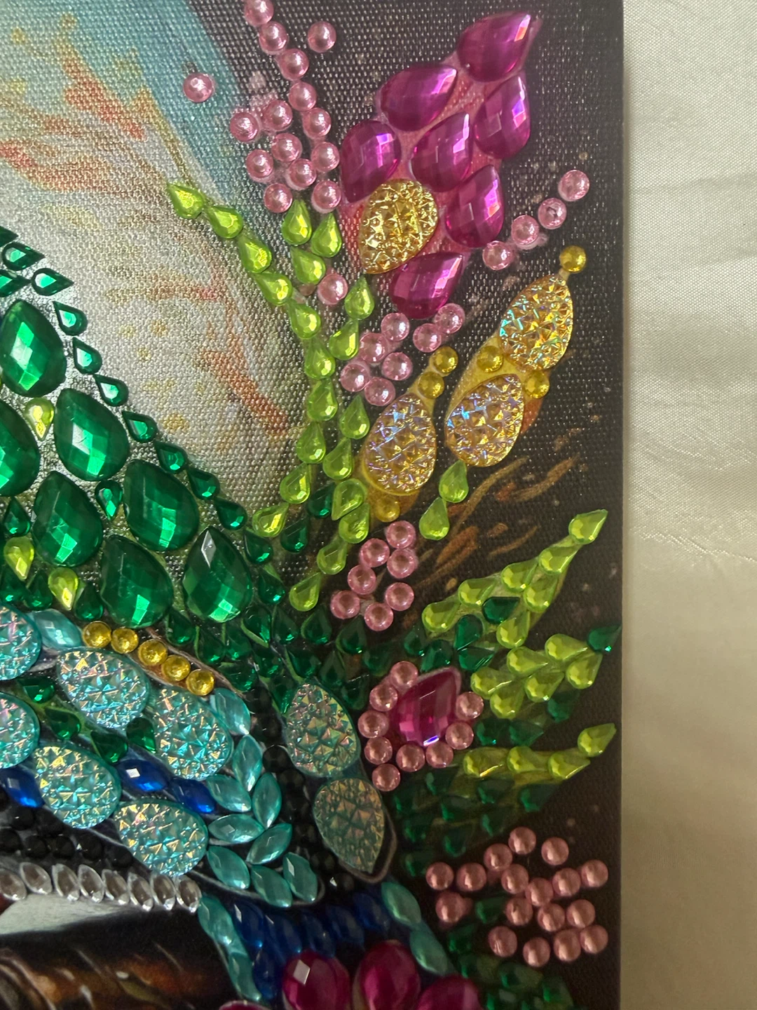Handmade Diamond Painting Hummingbird Artwork – 20 × 20 cm - photo 4
