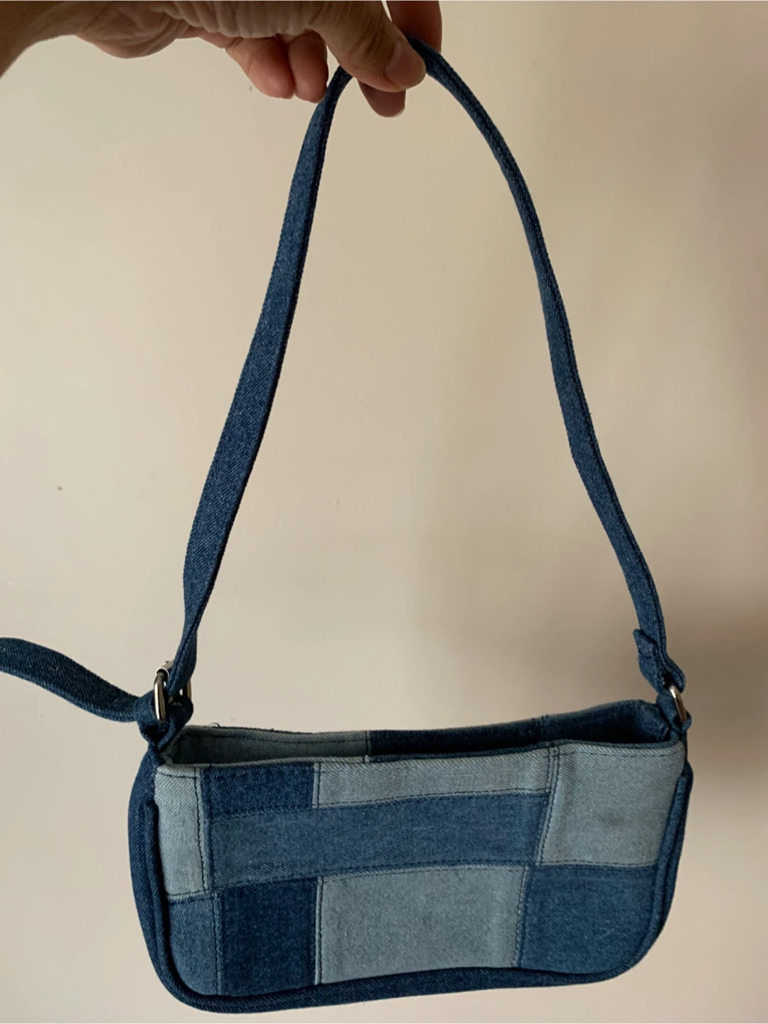 Patchwork Denim Shoulder Bag