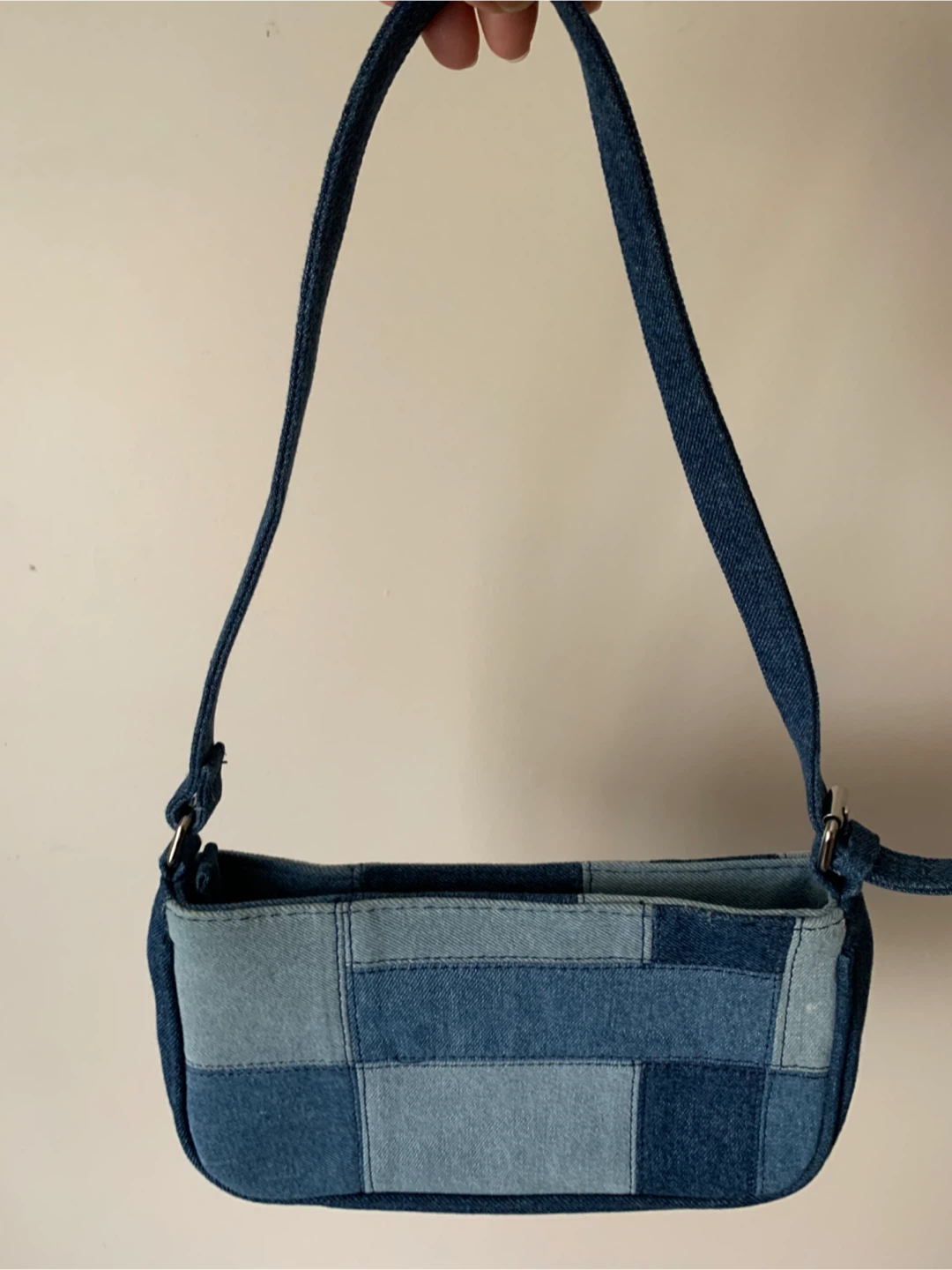 Patchwork Denim Shoulder Bag - photo 2