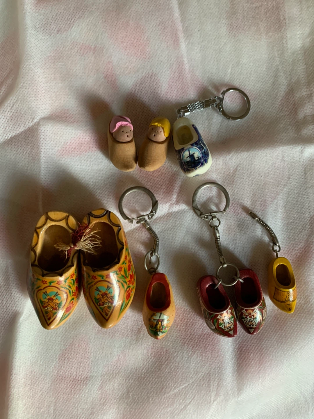 Set of Dutch Clog Souvenirs and Keychains