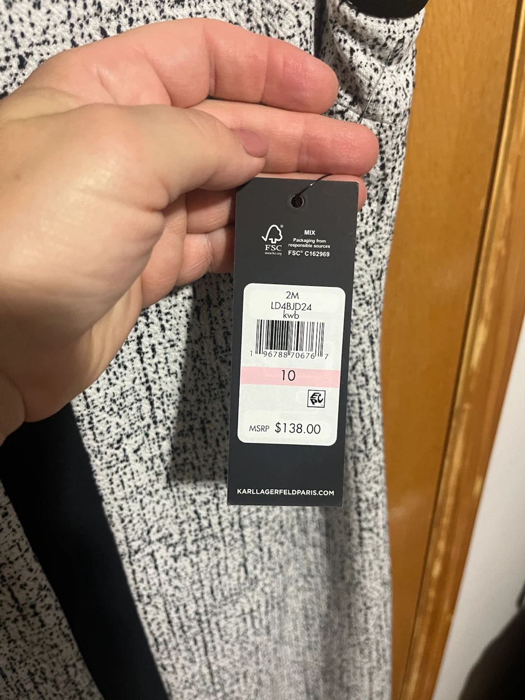 Karl Lagerfeld Paris Tweed Dress Size 10 - photo 3