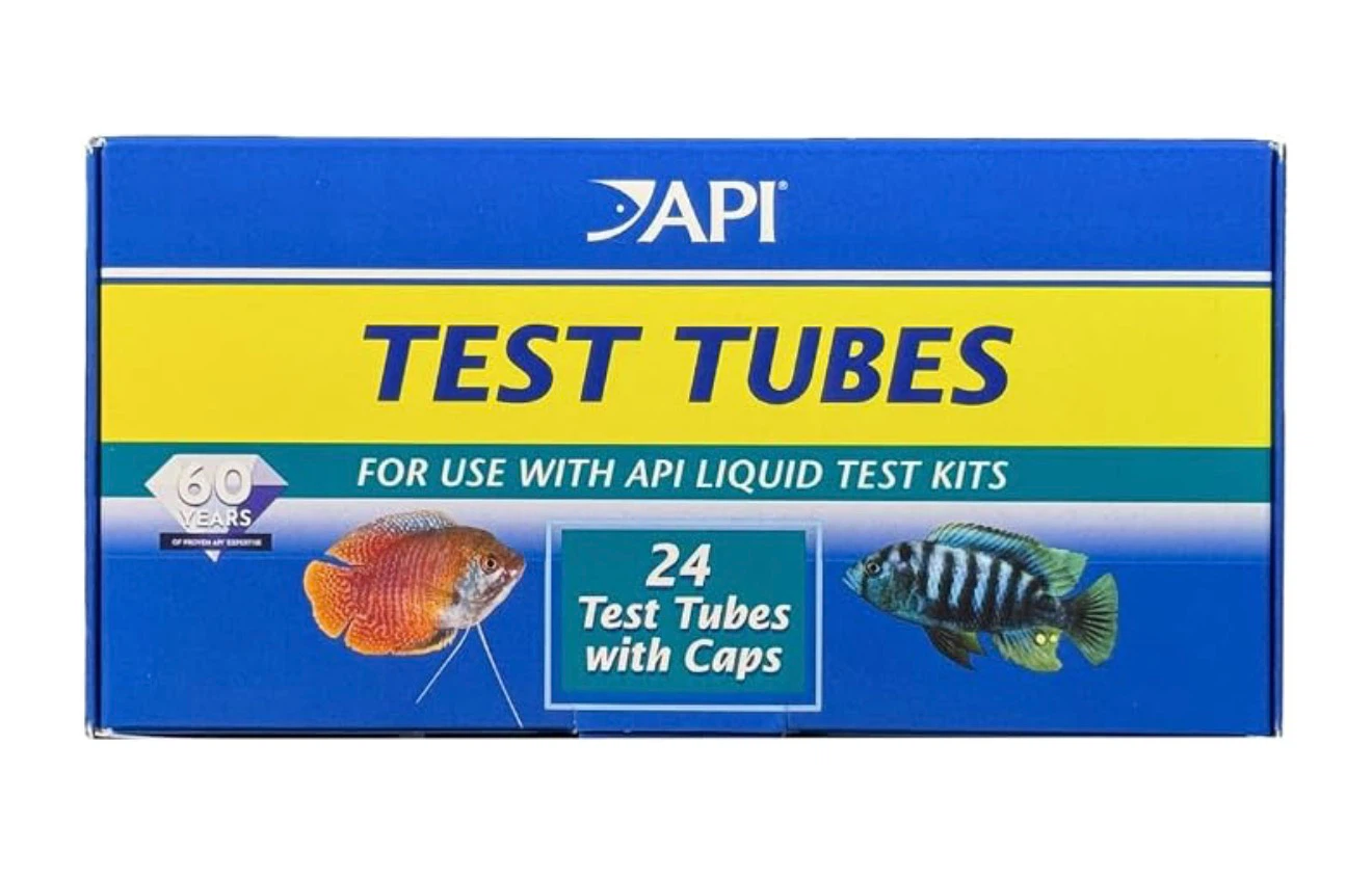 API Test Tubes with Caps Aquarium Test Tubes 24-Count Box