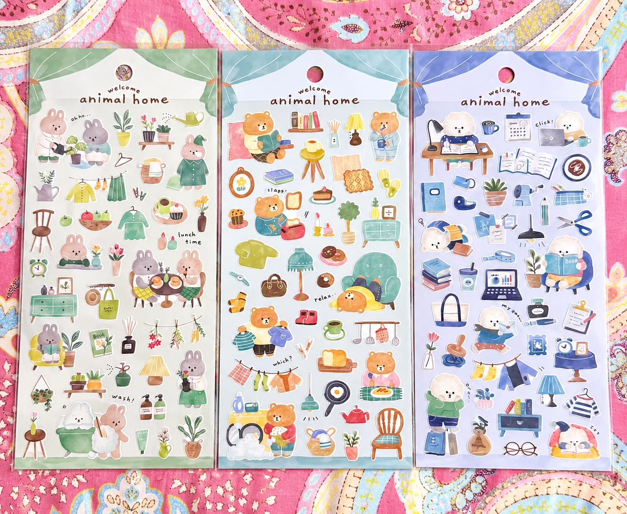 Welcome Animal Home Sticker Set - 3 Sheets