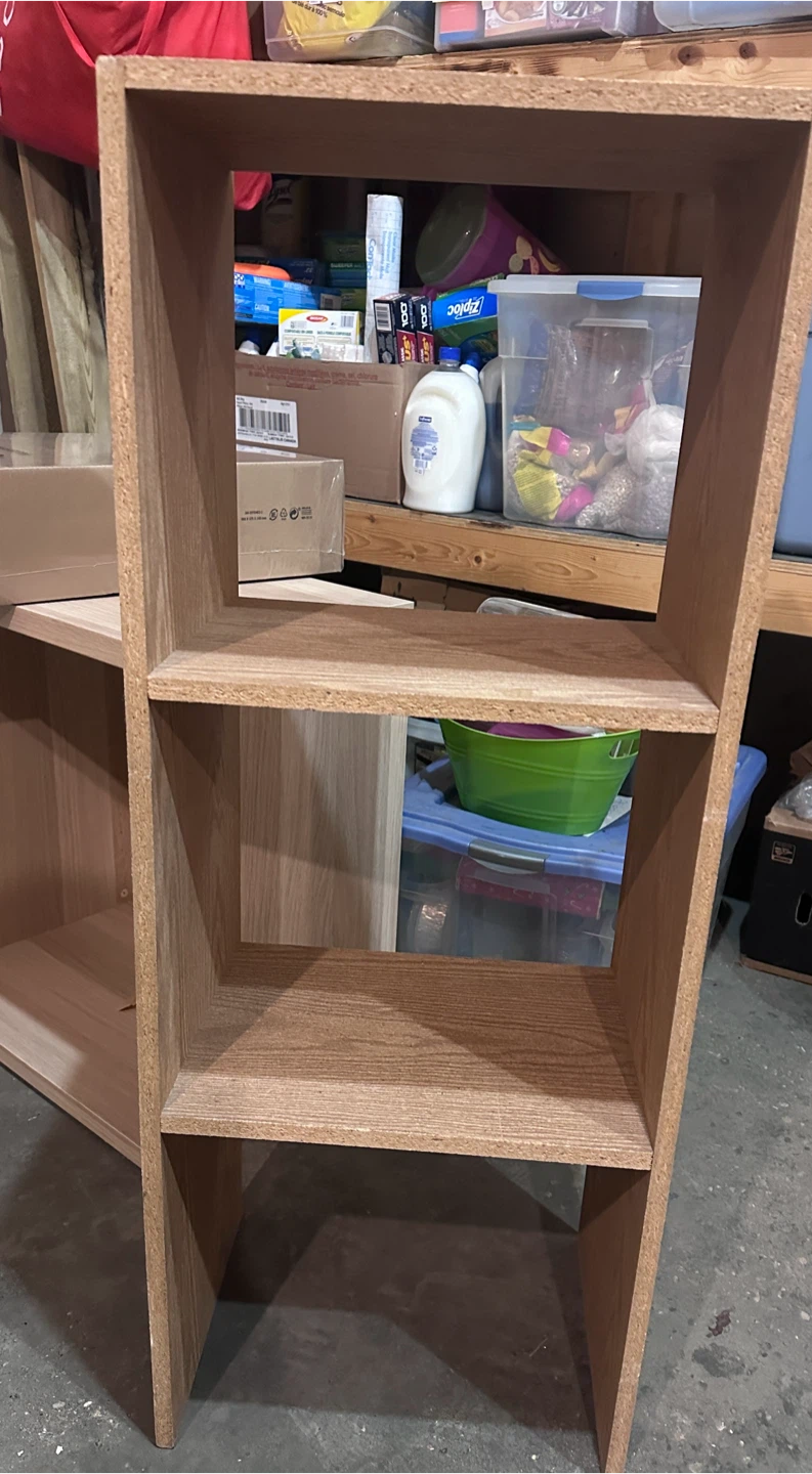 Oak Finish 2-Tier Stackable Storage Shelf