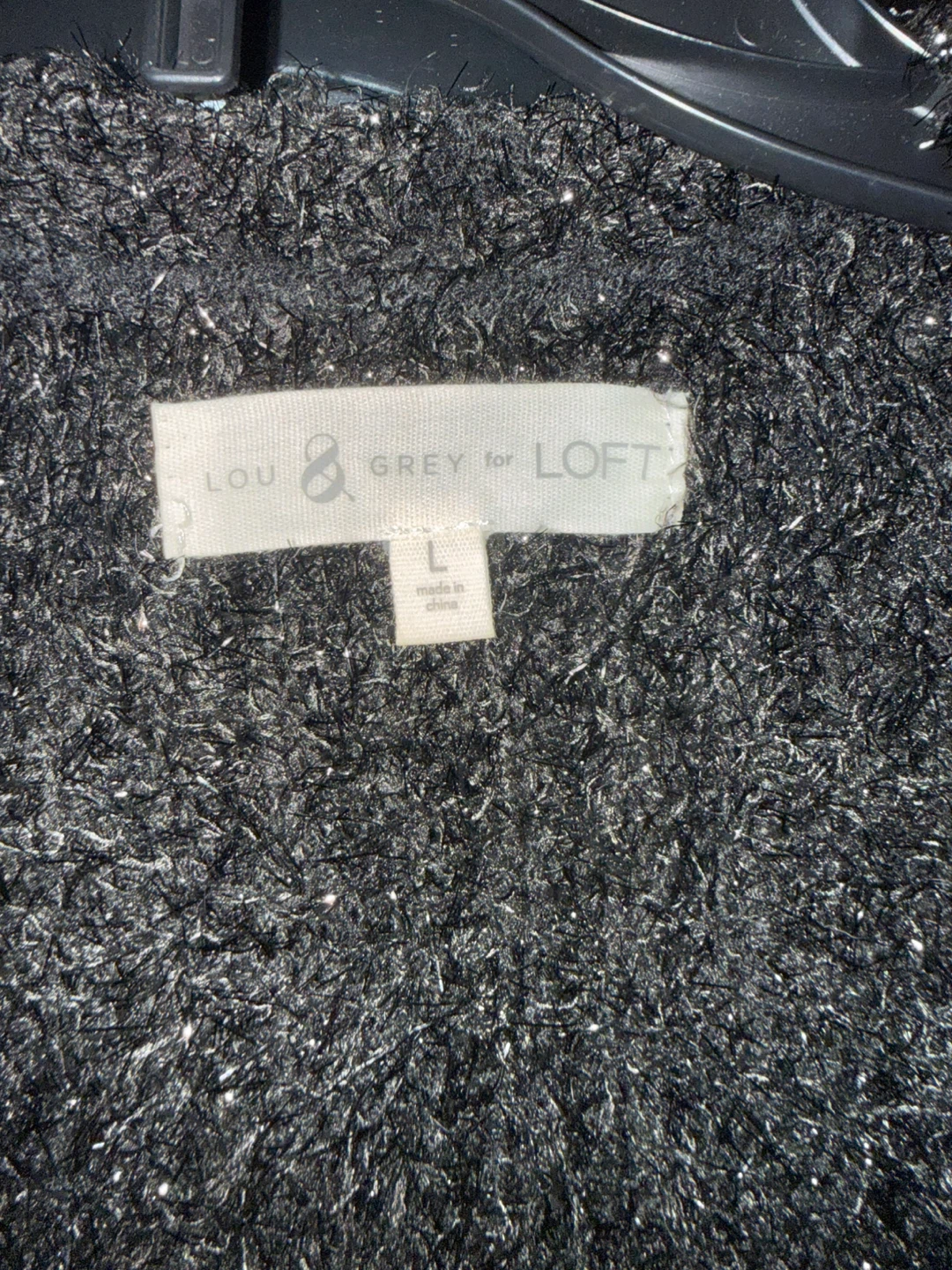 Lou & Grey for LOFT Black Shimmer Cardigan - photo 2