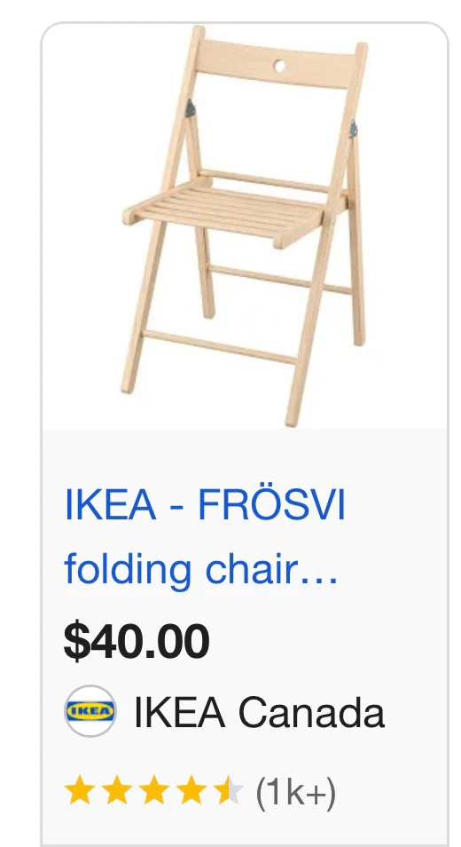 IKEA FROSVI Folding Chair - photo 4