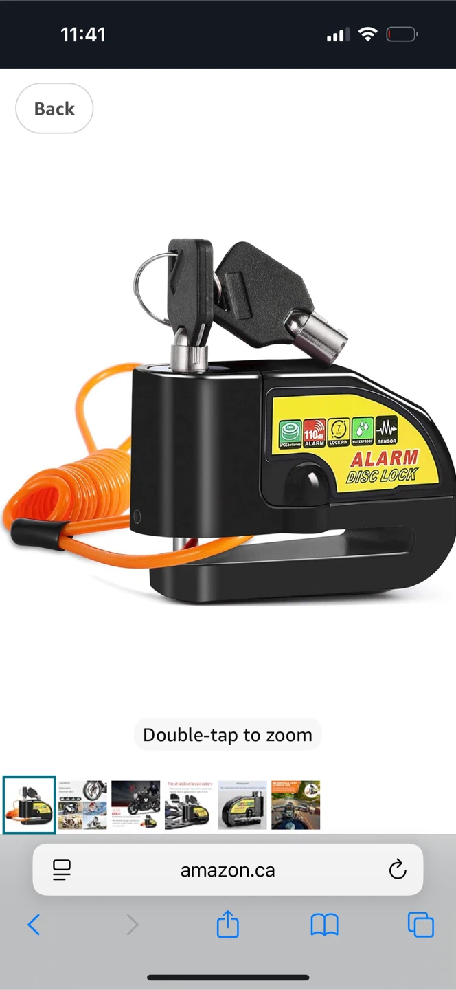 Motorcycle Alarm Disc Lock