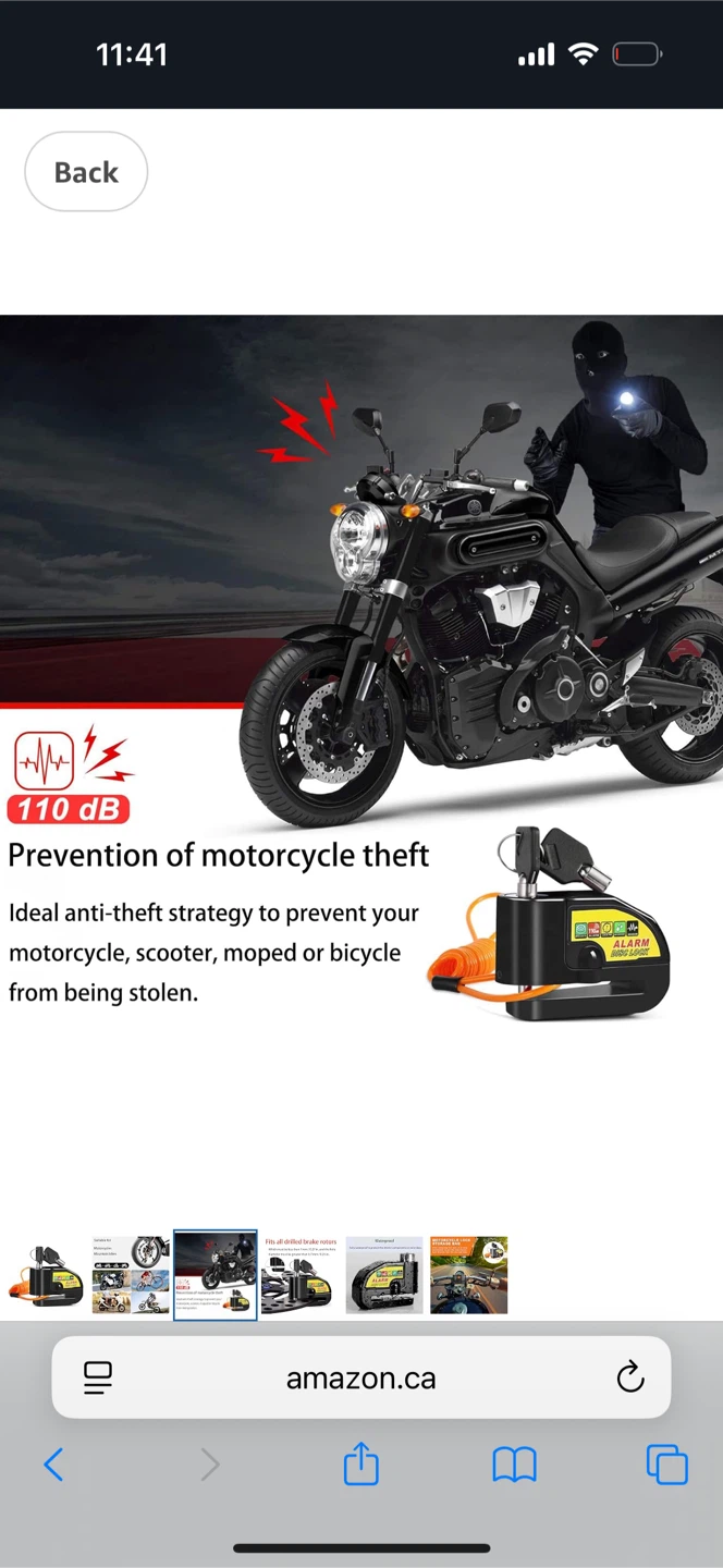 Motorcycle Alarm Disc Lock - photo 3