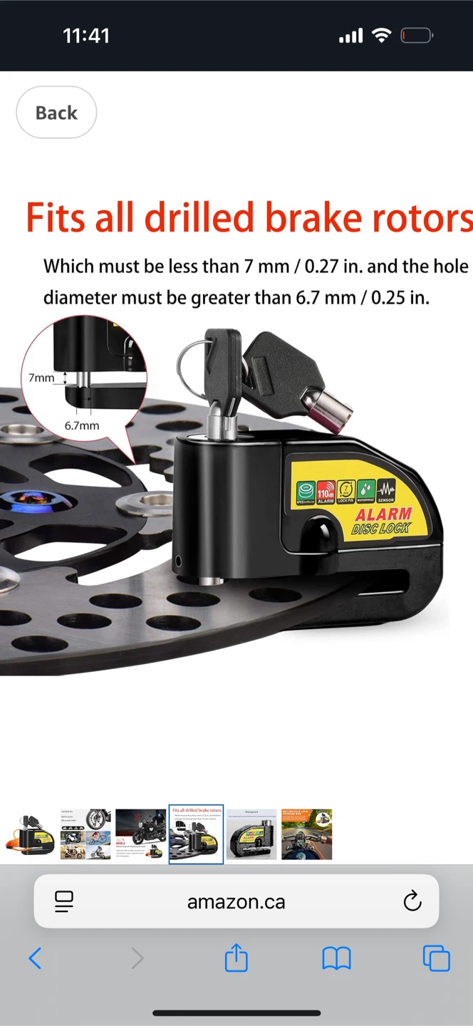 Motorcycle Alarm Disc Lock - photo 4