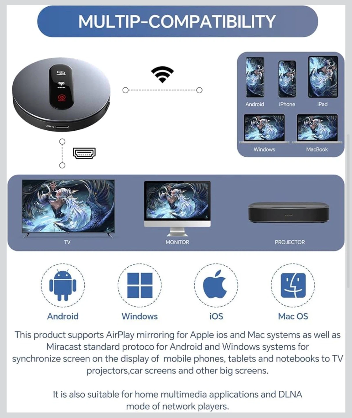 Wireless HDMI Display Dongle Adapter - photo 3