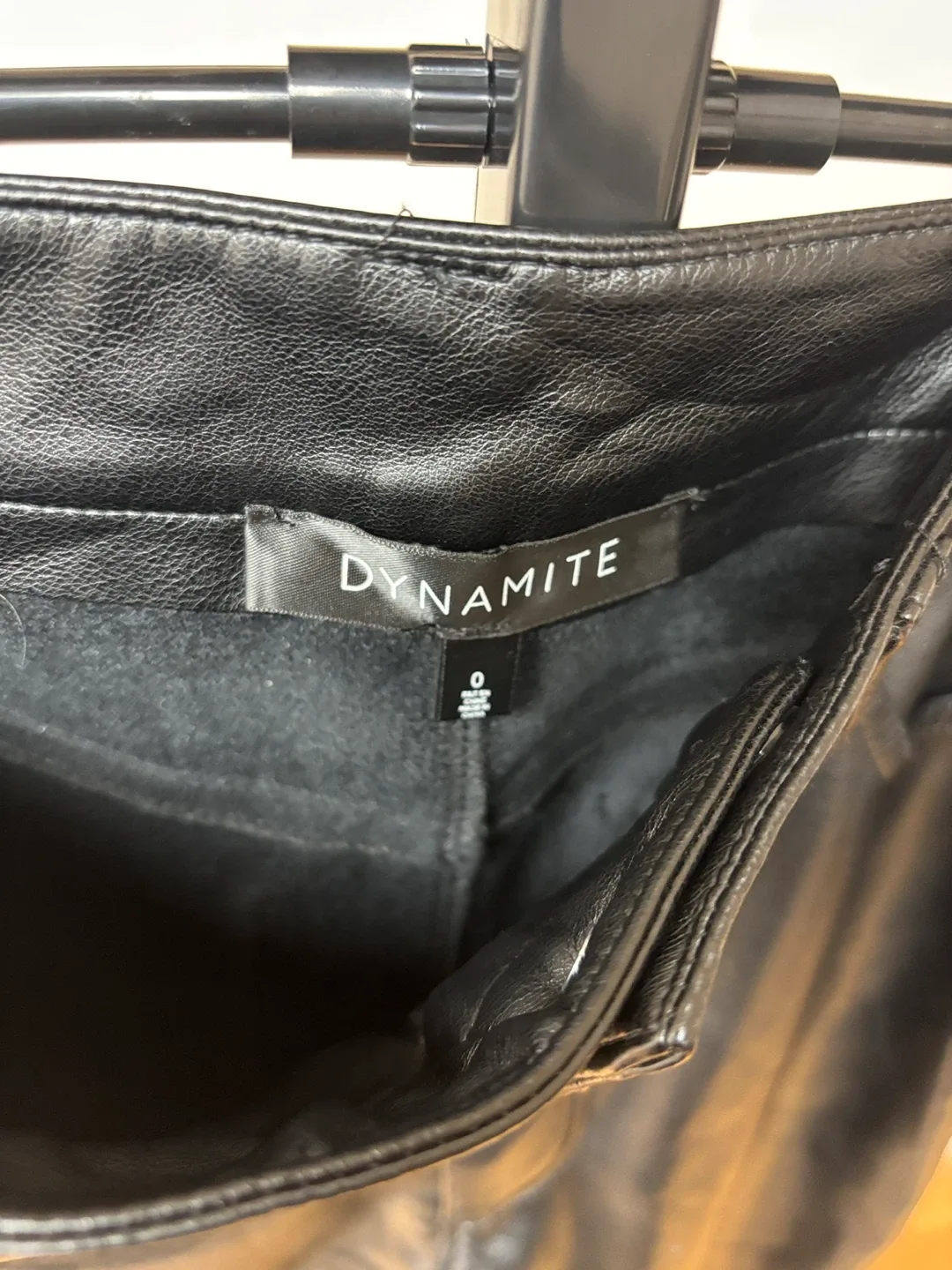 Dynamite Black Faux Leather Pants - photo 2