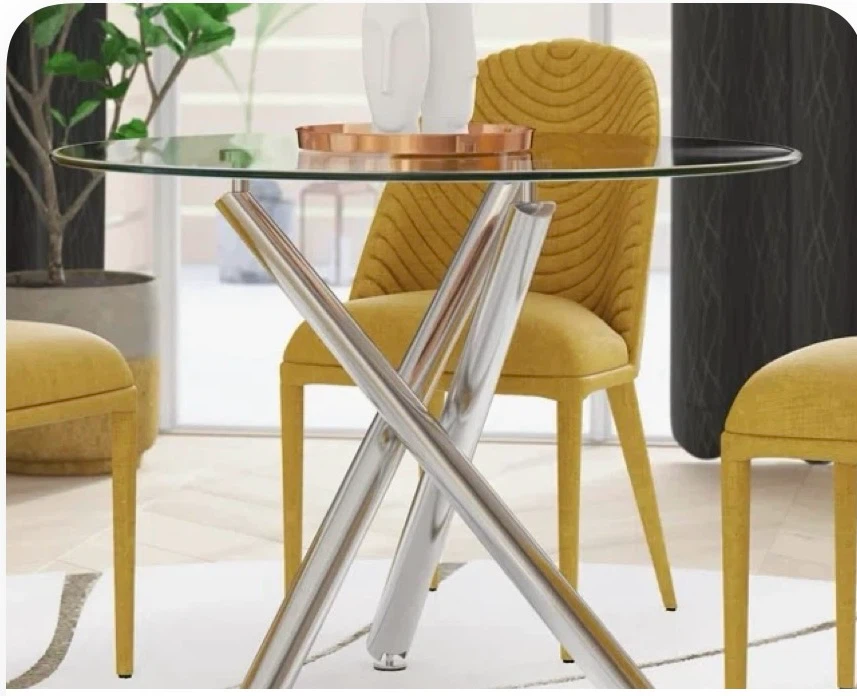 Round Glass Dining Table - photo 3