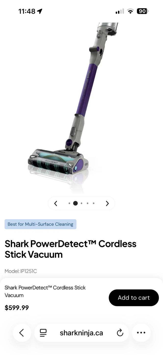 NEW Shark PowerDetect Cordless Stick Vacuum IP1251C - photo 2
