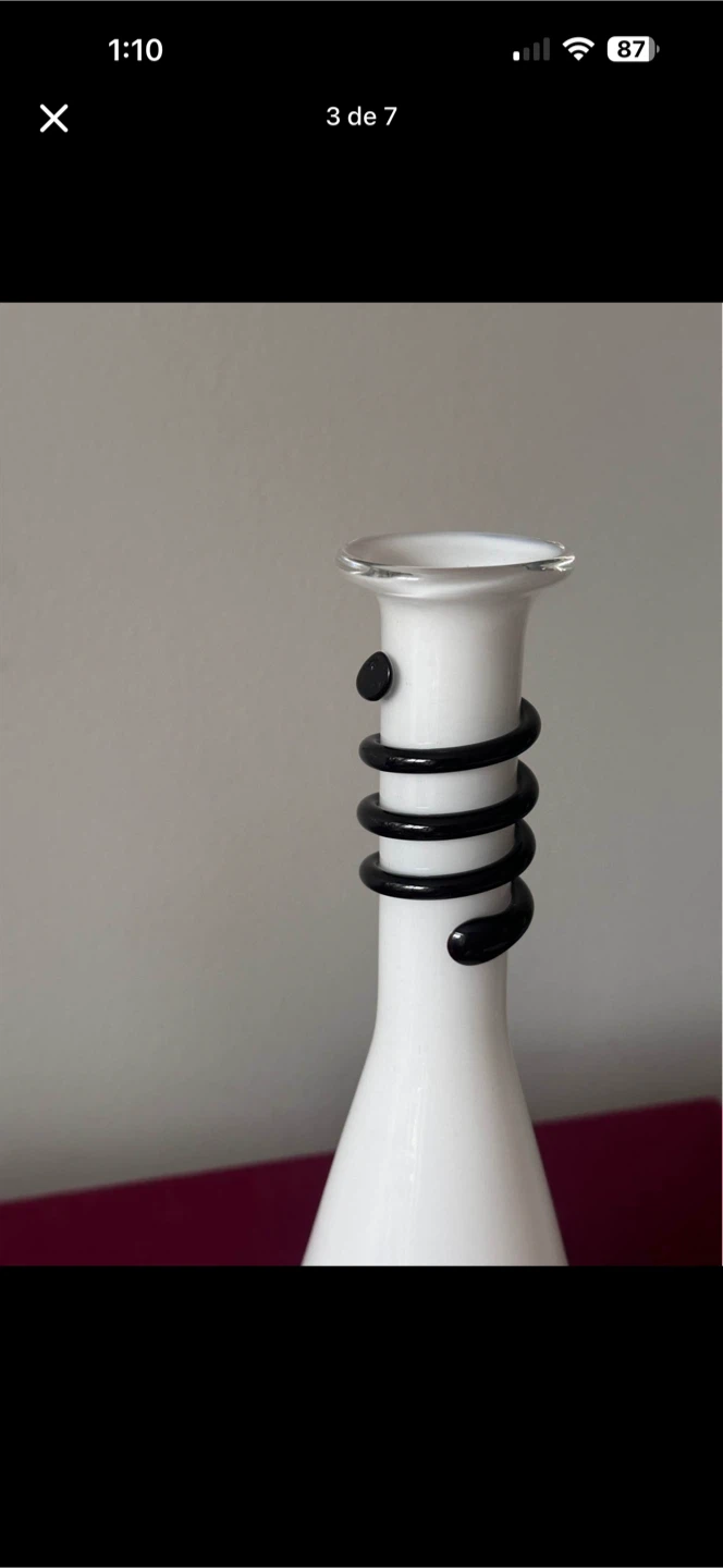 Vintage Polish Art Glass Vase by Jerzy Słuczan-Orkusz – 1980s - photo 3