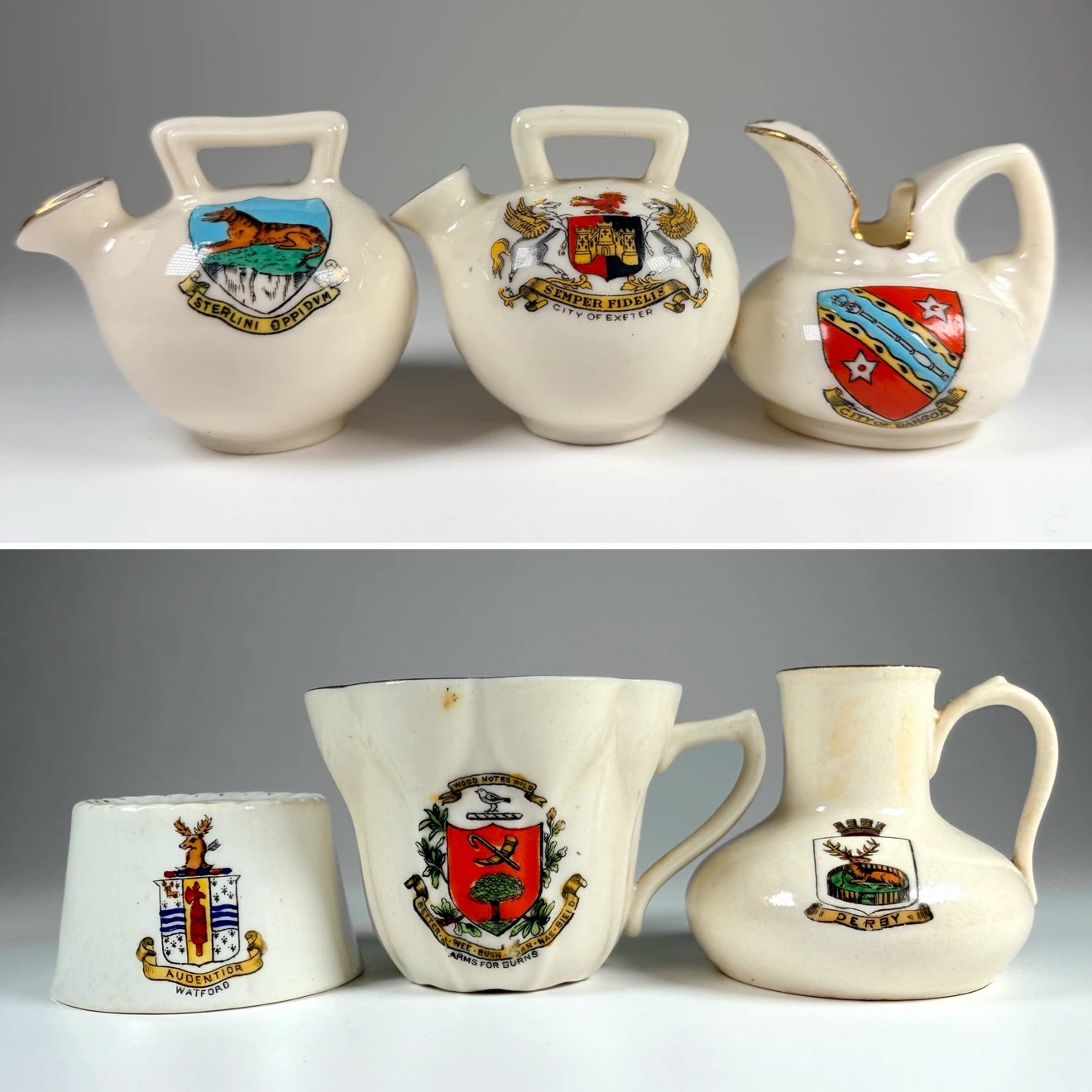 Vintage 56-Piece Crested China Collection - photo 2