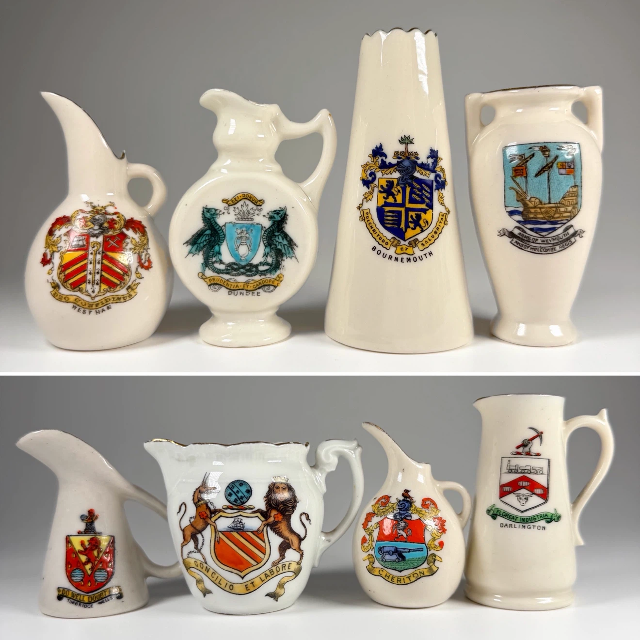 Vintage 56-Piece Crested China Collection - photo 4
