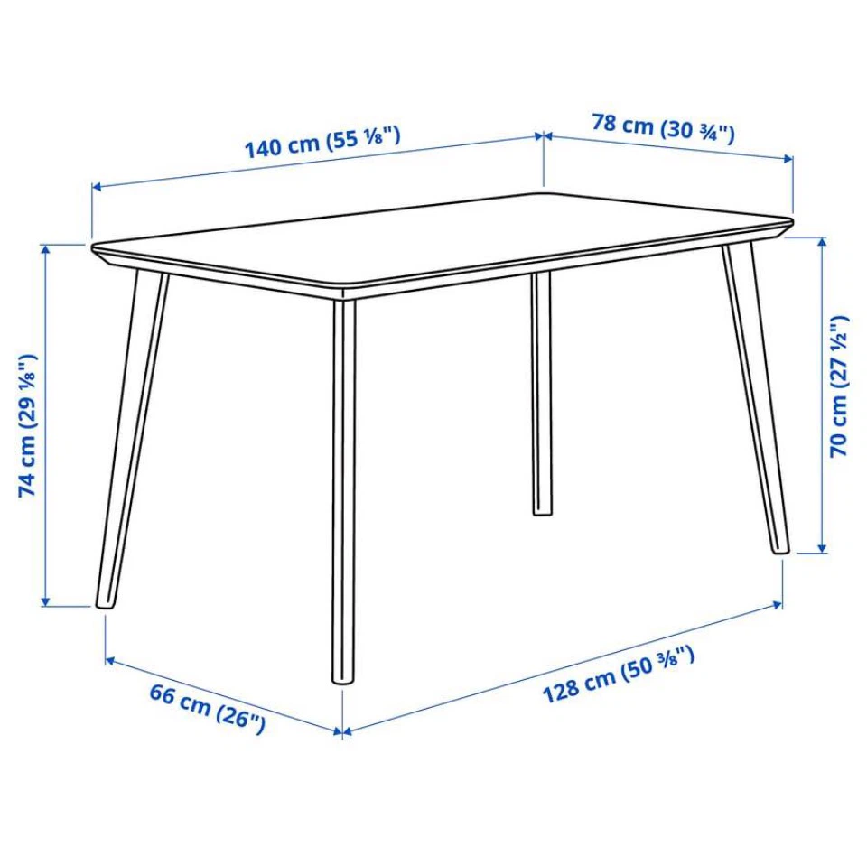 IKEA Lisabo Dining Table, Black - photo 5
