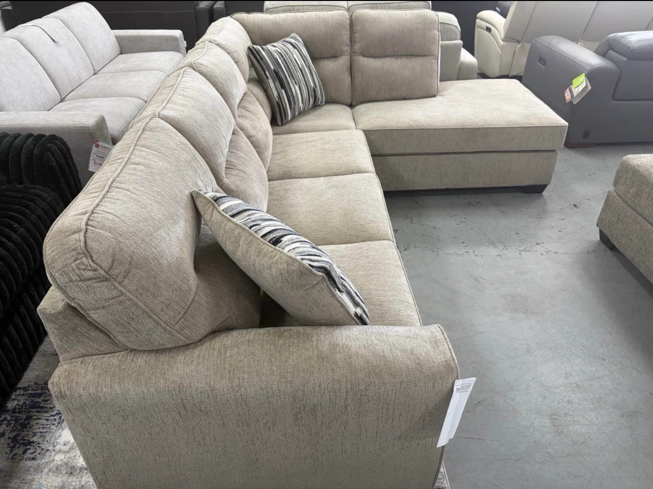 Ashley Tan Sectional Sofa with Chaise - photo 2