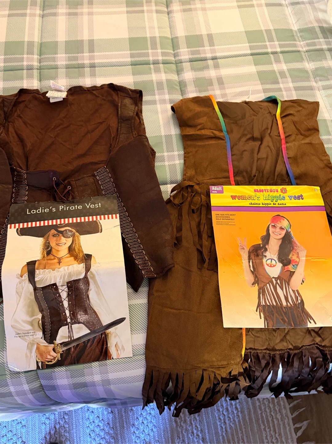 Pirate and Hippie Costume Vests