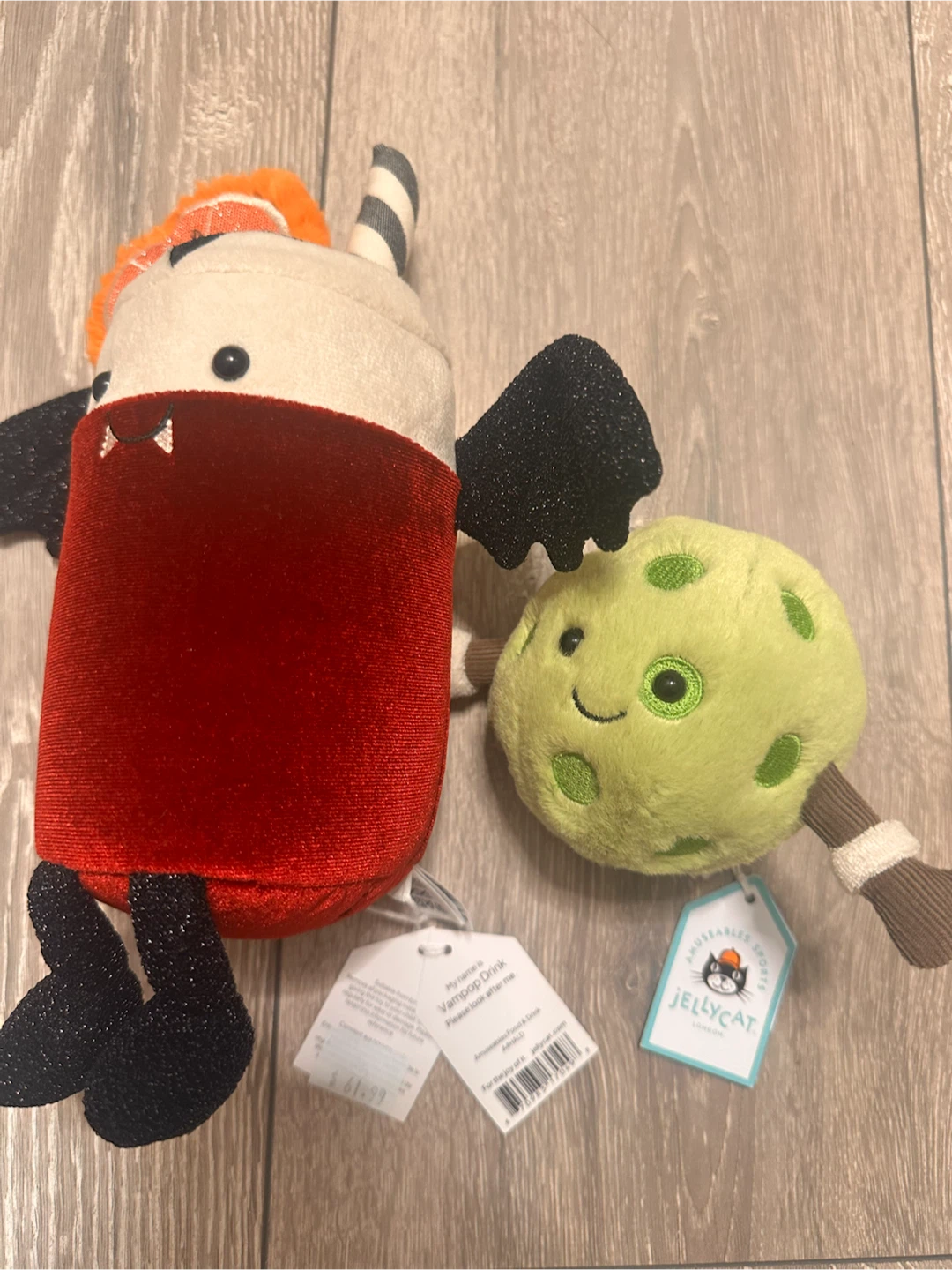 Jellycat Amuseables Vampop Drink and Pickleball Plush Set - photo 2