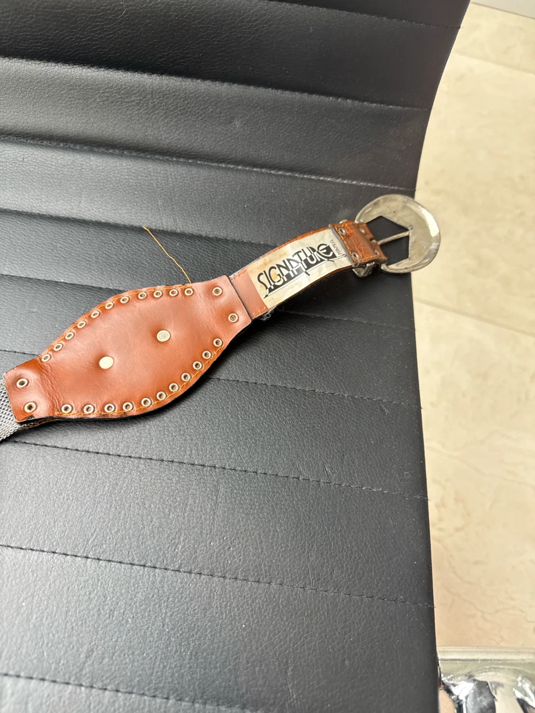 Signature Brown Leather Belt