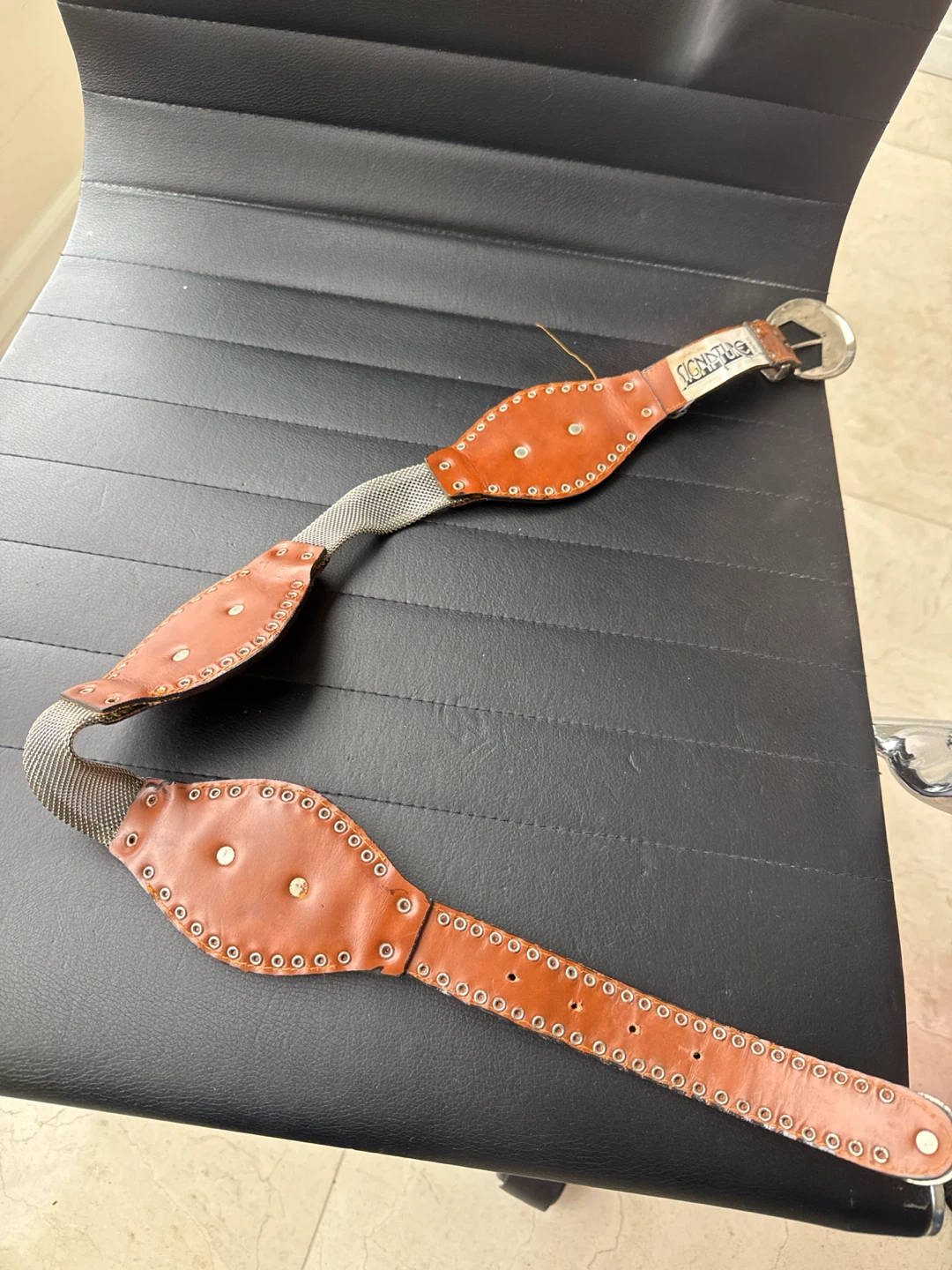 Signature Brown Leather Belt - photo 2