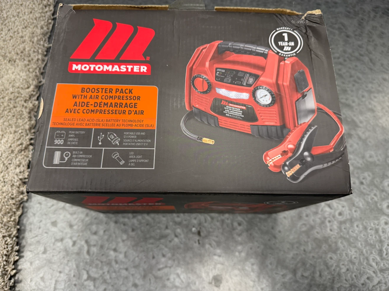 MotoMaster Booster Pack with Air Compressor