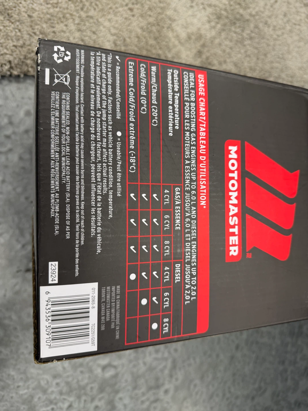 MotoMaster Booster Pack with Air Compressor - photo 4