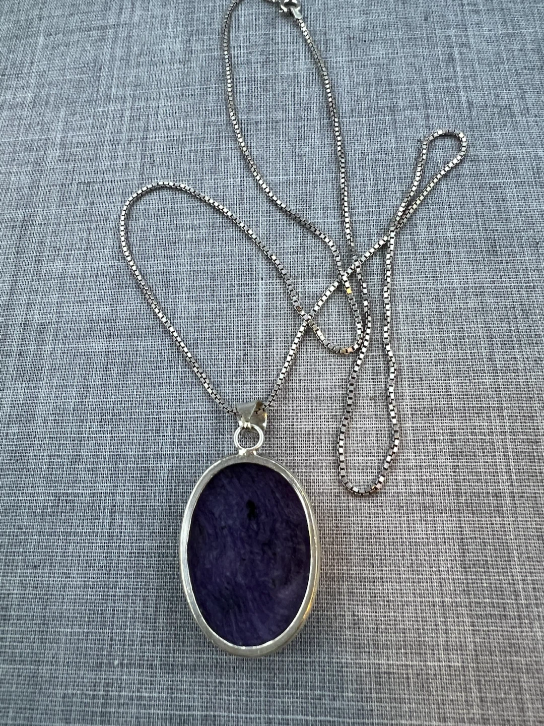 Sterling Silver Charoite Pendant Necklace - photo 3